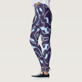 Leggings Bleu et blanc transparent "Ratti_Creative_Arts" (Gauche)
