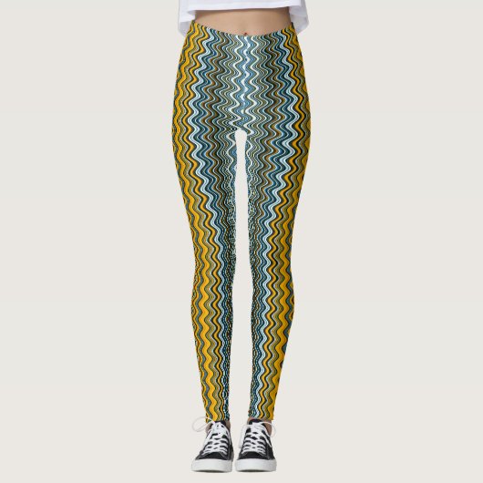 Leggings Bleu et Jaune (Devant)