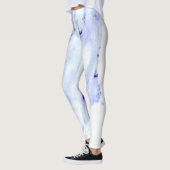 Leggings Bleu et Marbre blanc (Gauche)
