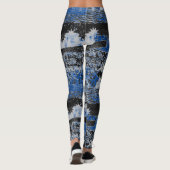 Leggings Bleu Et Noir Multi-imprimé (Dos)