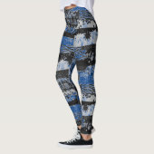 Leggings Bleu Et Noir Multi-imprimé (Gauche)