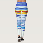 Leggings Bleu et orange (Dos)