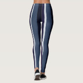 Leggings Bleu et pourpre Abstrait rayures (Dos)