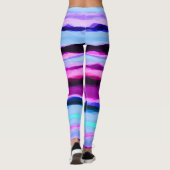 Leggings Bleu et rose Abstrait (Dos)