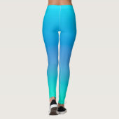 Leggings Bleu et Turquoise légendes de Yoga Breeze (Dos)