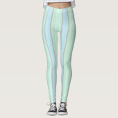 Leggings Bleu et vert Abstrait (Devant)