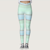 Leggings Bleu et vert Abstrait (Devant)