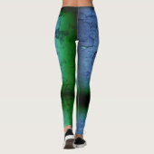 Leggings Bleu et vert Abstrait (Dos)