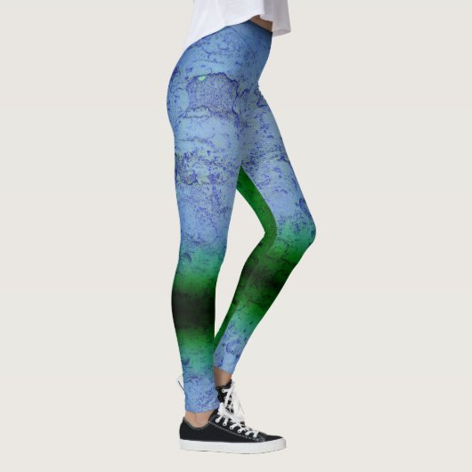 Leggings Bleu et vert Abstrait (Droite)