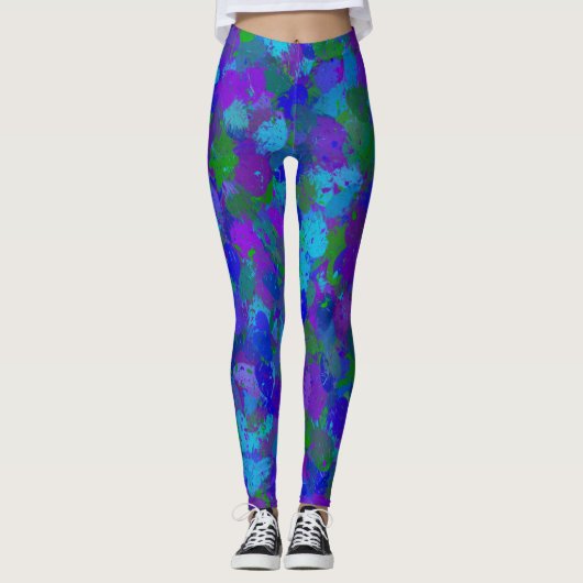 Leggings Bleu et violet (Devant)