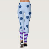 Leggings Bleu et violet amusant (Dos)