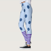 Leggings Bleu et violet amusant (Gauche)