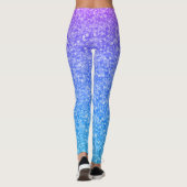 Leggings Bleu et violet fausse parties scintillant ombre (Dos)