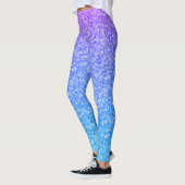 Leggings Bleu et violet fausse parties scintillant ombre (Gauche)