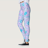 Leggings Bleu et violet floral (Gauche)