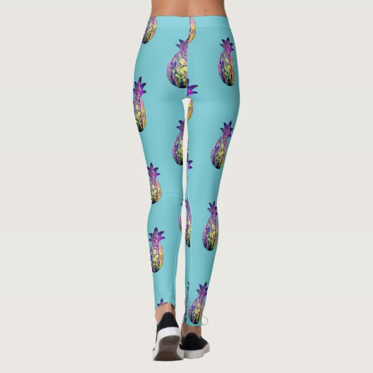 Leggings Bleu exprès d'ananas (Dos)