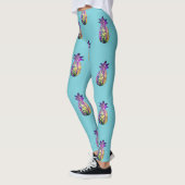 Leggings Bleu exprès d'ananas (Gauche)