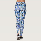 Leggings Bleu feuille fileté (Dos)