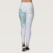 Leggings Bleu Fleur de foie (Dos)