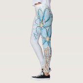 Leggings Bleu Fleur de foie (Gauche)