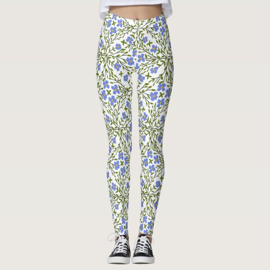 Leggings Bleu fleurit Ditsy Floral (Devant)