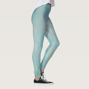 Leggings Bleu flottant jambières d'art abstrait