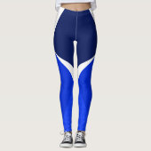 Leggings Bleu foncé, Blanc, Bleu, Exercice, Danse, Conforta (Devant)