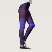 Leggings Bleu foncé et violet courant Abstrait (Droite)