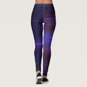 Leggings Bleu foncé et violet courant Abstrait (Dos)