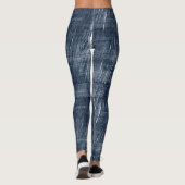 Leggings Bleu foncé Jean Faux Denim (pas de denim réel) (Dos)