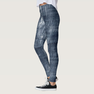 Leggings Bleu foncé Jean Faux Denim (pas de denim réel)