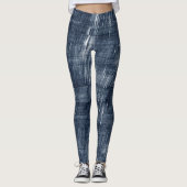 Leggings Bleu foncé Jean Faux Denim (pas de denim réel) (Devant)
