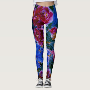 Leggings Bleu foncé, marron, entraînement ou amusant femmes