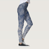 Leggings bleu foncé représentant un ciel nuageux (Droite)