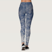 Leggings bleu foncé représentant un ciel nuageux (Dos)