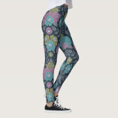 Leggings Bleu foncé, vert et violet (Droite)