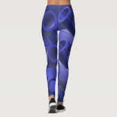 Leggings Bleu Futuristic Pipe Motif Art (Dos)