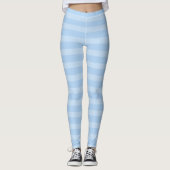 Leggings Bleu glace rayures Noël Halloween (Devant)