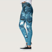 Leggings Bleu gouttelette d'eau Abstraite (Gauche)