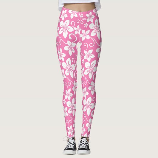 LEGGINGS BLEU HAWAII (ROSE) (Devant)