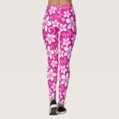 LEGGINGS BLEU HAWAII (ROSE CHAUDE) (Dos)