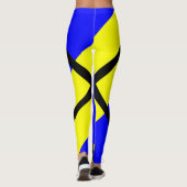 Leggings Bleu jaune Delta (Dos)
