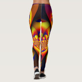 Leggings Bleu, Jaune, Mini sphères Or (Dos)