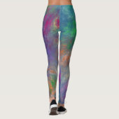 Leggings Bleu Magenta Vert Violet Orange Abstraction (Dos)