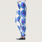 Leggings Bleu marguerite bleu photo florale (Gauche)