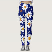 Leggings Bleu marguerites à motifs floraux | Légendes (Devant)