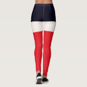 Leggings Bleu Marine Avec Rouge (Dos)