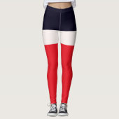 Leggings Bleu Marine Avec Rouge (Devant)