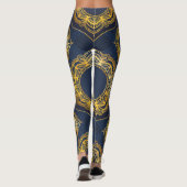 Leggings Bleu marine ou violet avec Mandalas or (Dos)