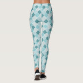Leggings Bleu Marocain Trellis, Lattes, Quatrefoil (Dos)